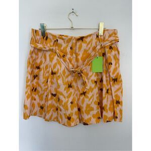 SAM EDELMAN Romy Belted Trouser Linen Blend Shorts Plus Size 16 NWT